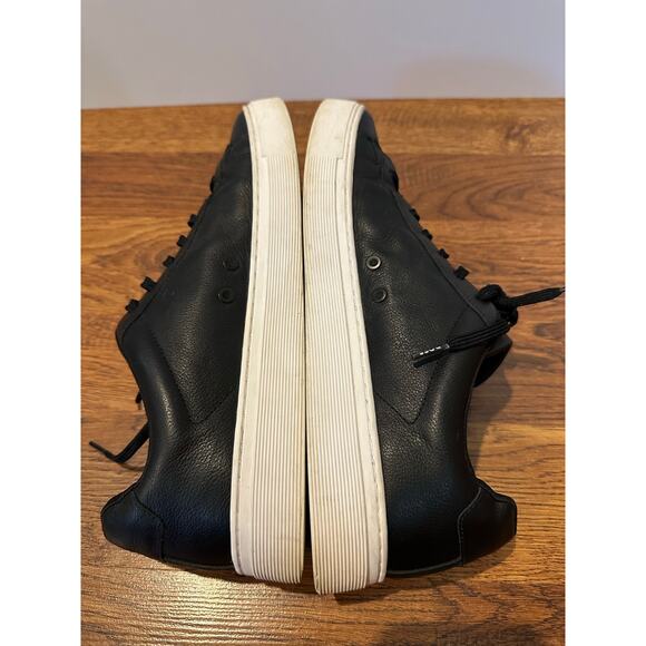 Boss Men's Rhys Low Profile Sneaker Black Leather Size 45 (12 US) Sleek, Stylish - Picture 5 of 9